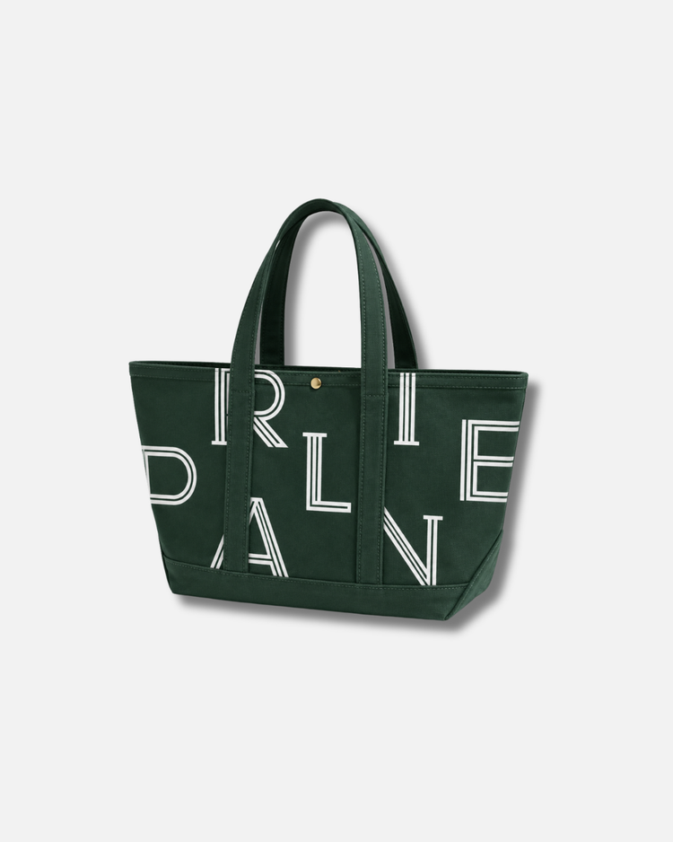 Praline Canvas Tote Bag Size M Green